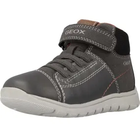 Scarpe da bambino Geox-B XUNDAY B841-ANTRACITE C9004-SNEAKER ALTA STRAPP