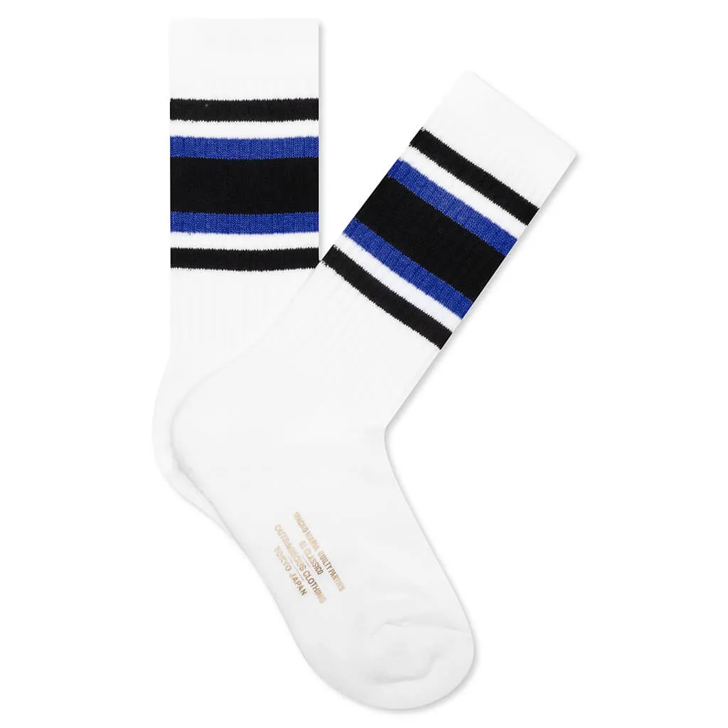 Skater Socks Type-1 - White/Blue