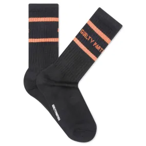 Skater Socks Type-2 - Black/Orange