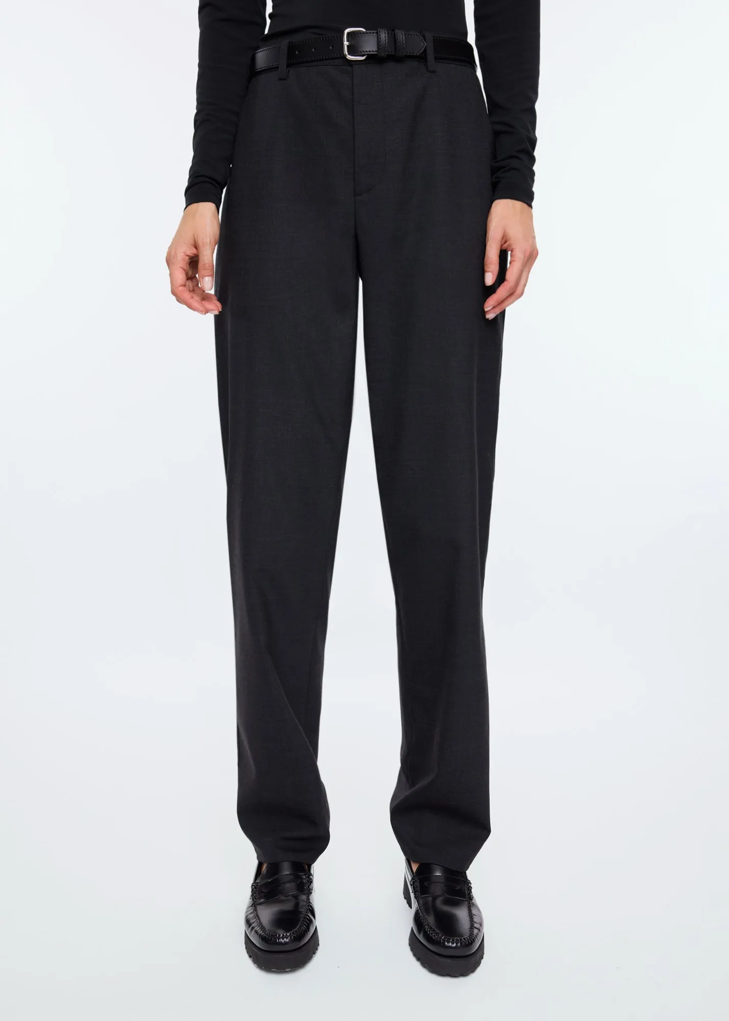 Tapered wool trousers