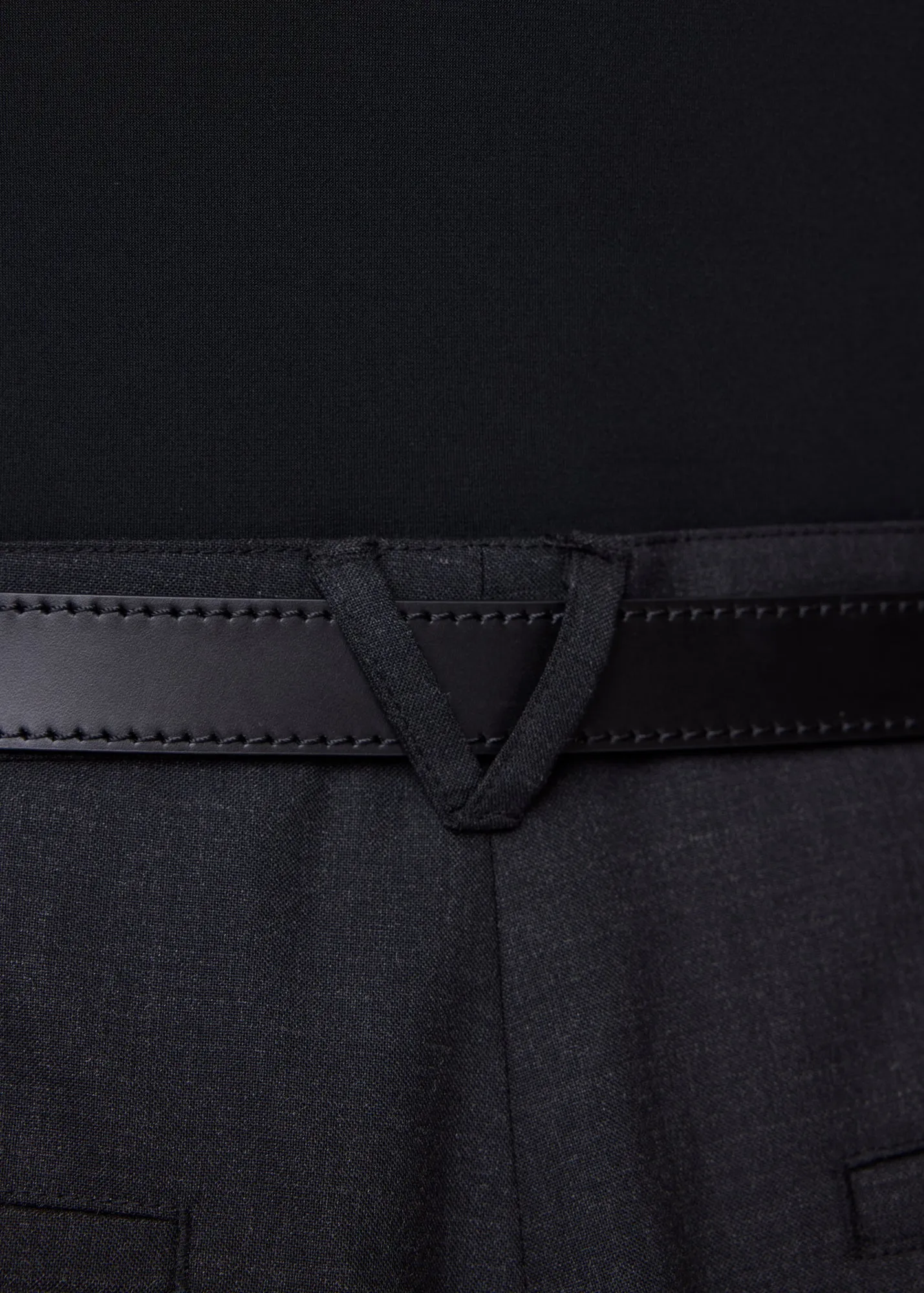 Tapered wool trousers