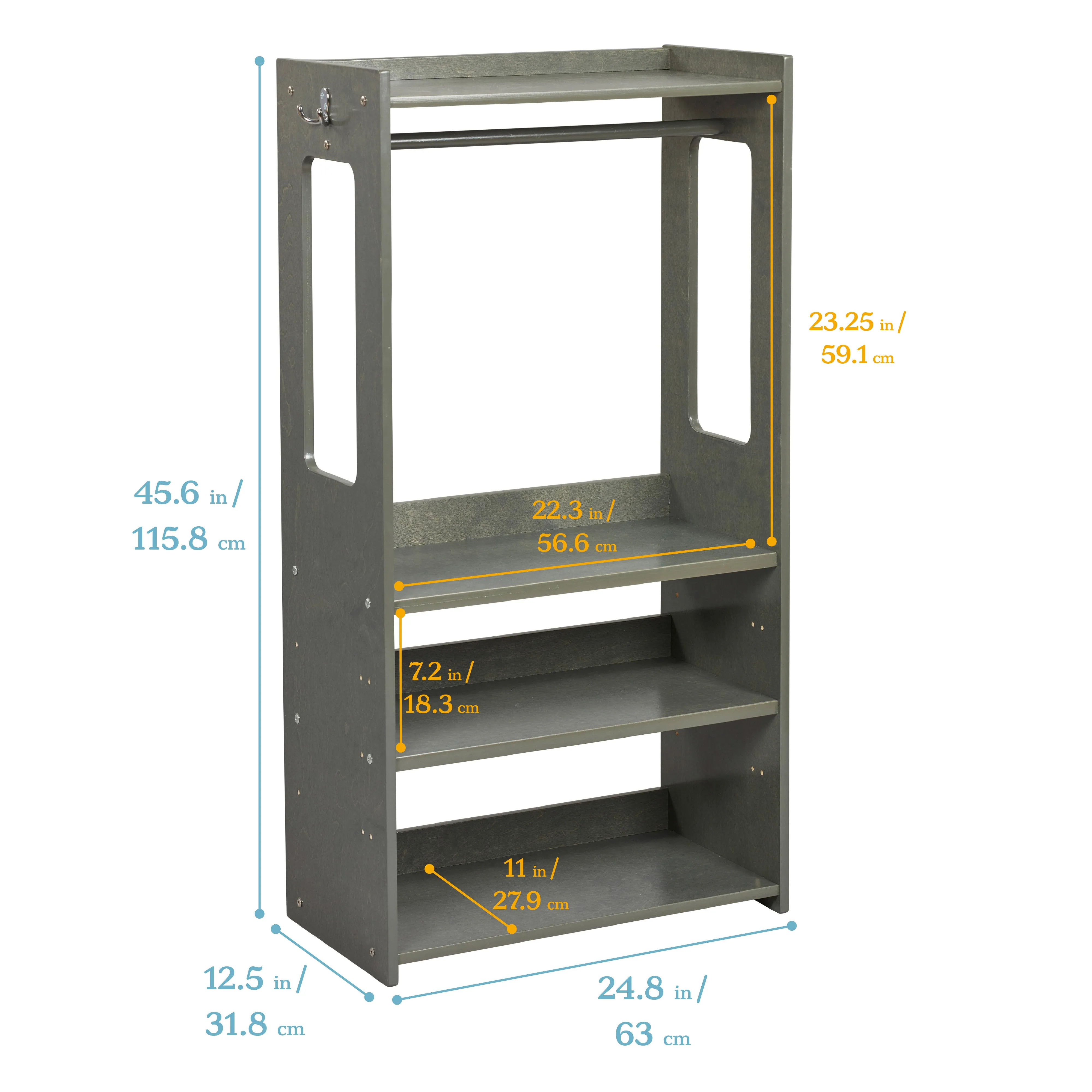 TrendiTot Clothing Rack, Kids Wardrobe