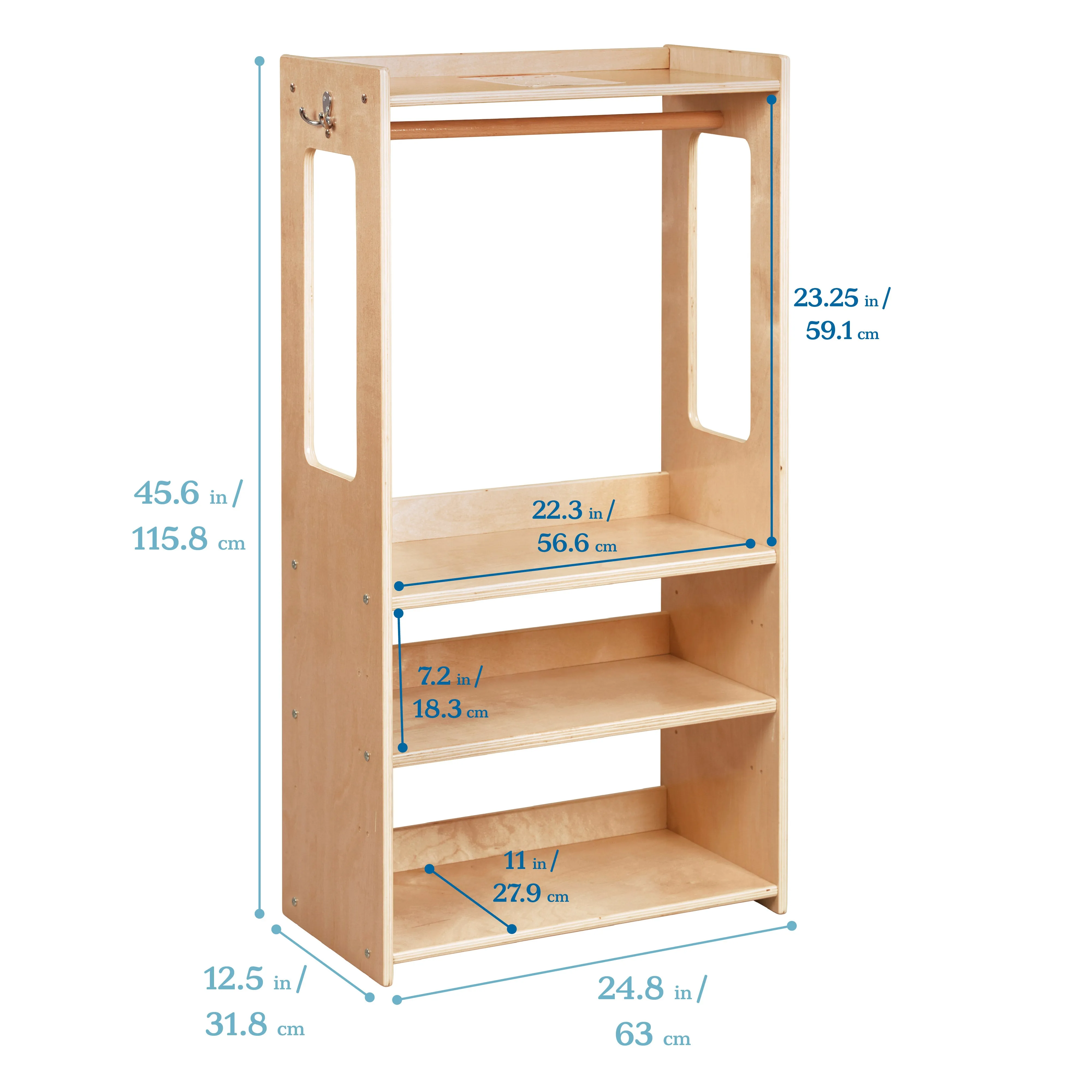 TrendiTot Clothing Rack, Kids Wardrobe