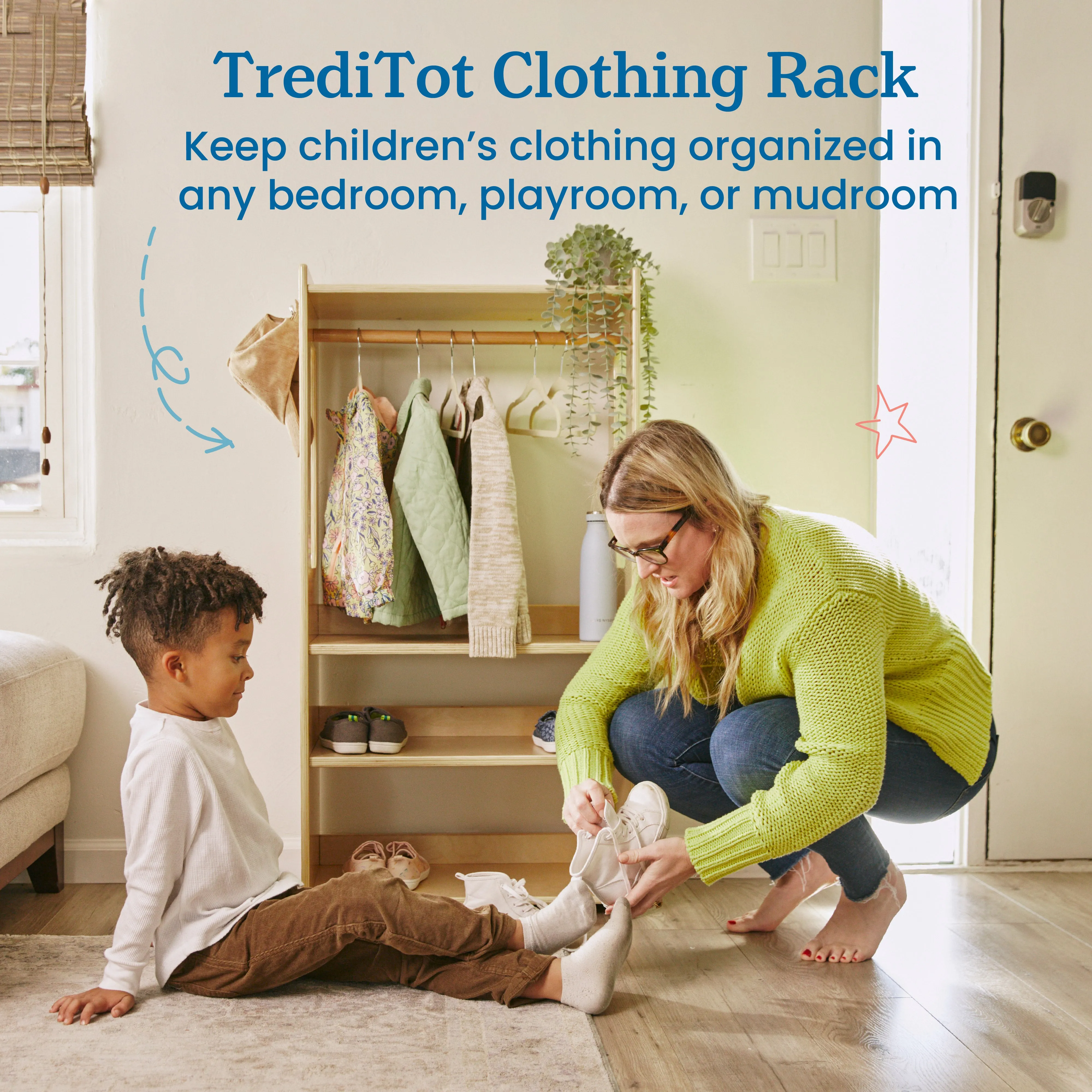 TrendiTot Clothing Rack, Kids Wardrobe