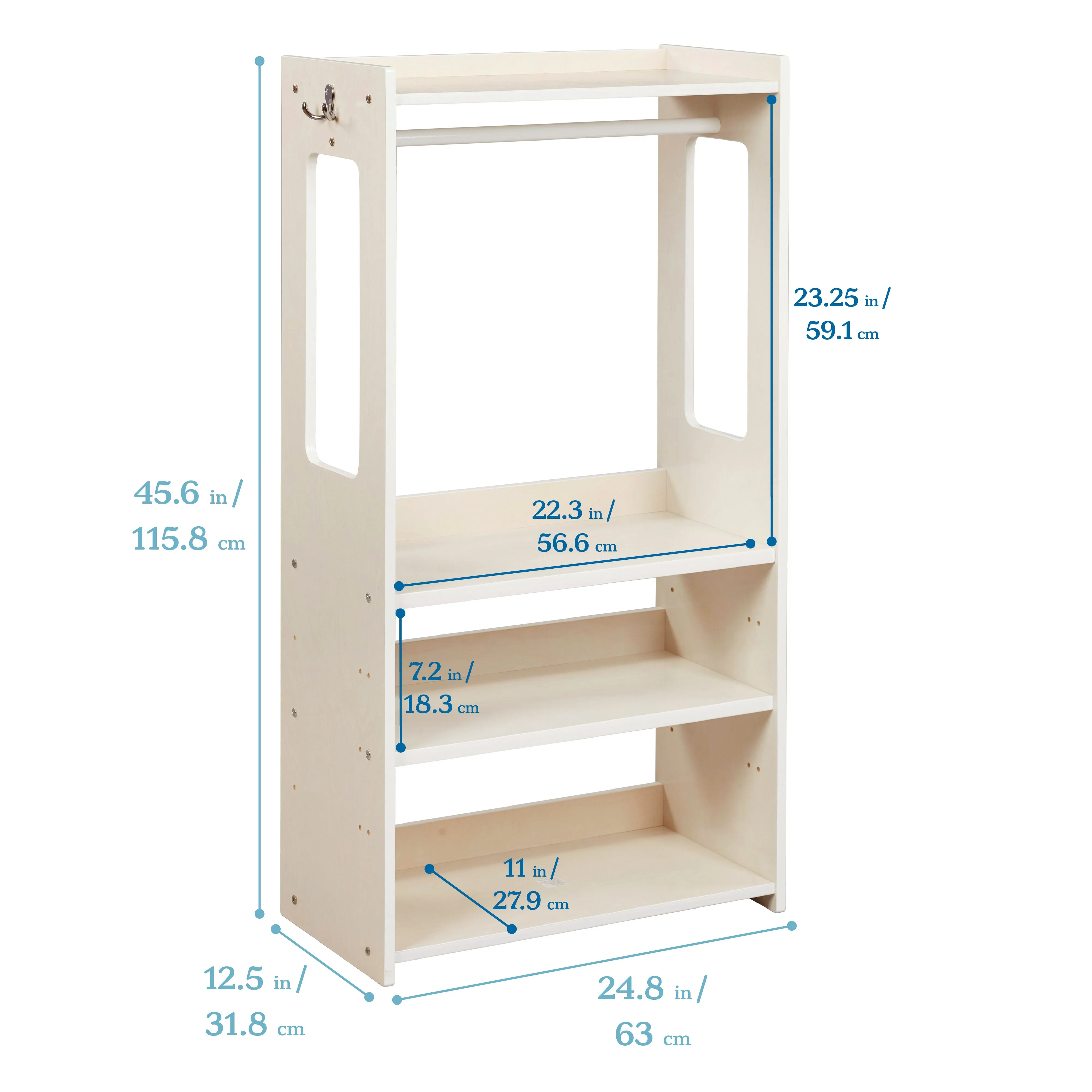 TrendiTot Clothing Rack, Kids Wardrobe