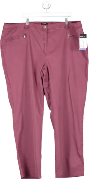 Ulla Popken Red Mony Straight Tapered Trousers UK XXXL