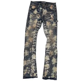 Valabasas “Dmitri” Blue Dirty Wash Stacked Jeans