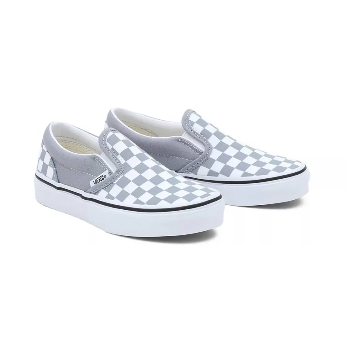 Vans PS (Preschool) Classic Slip On Grey/White Checkerboard