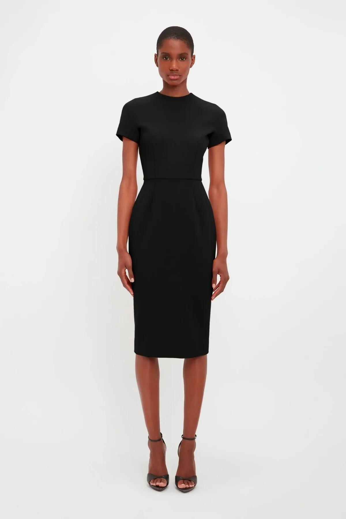 Victoria Beckham Fitted T-Shirt Dress - Black