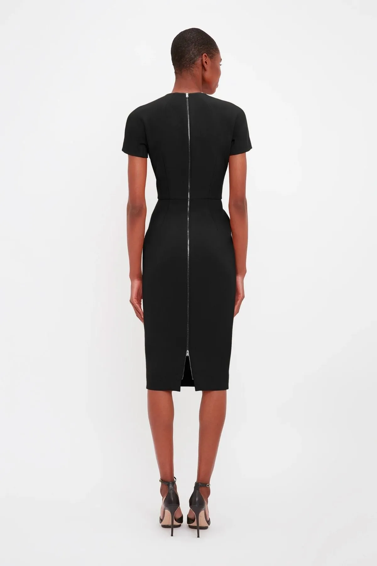 Victoria Beckham Fitted T-Shirt Dress - Black