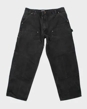 Vintage Carhartt Double Knee Black Work Wear Trousers - W42 L30