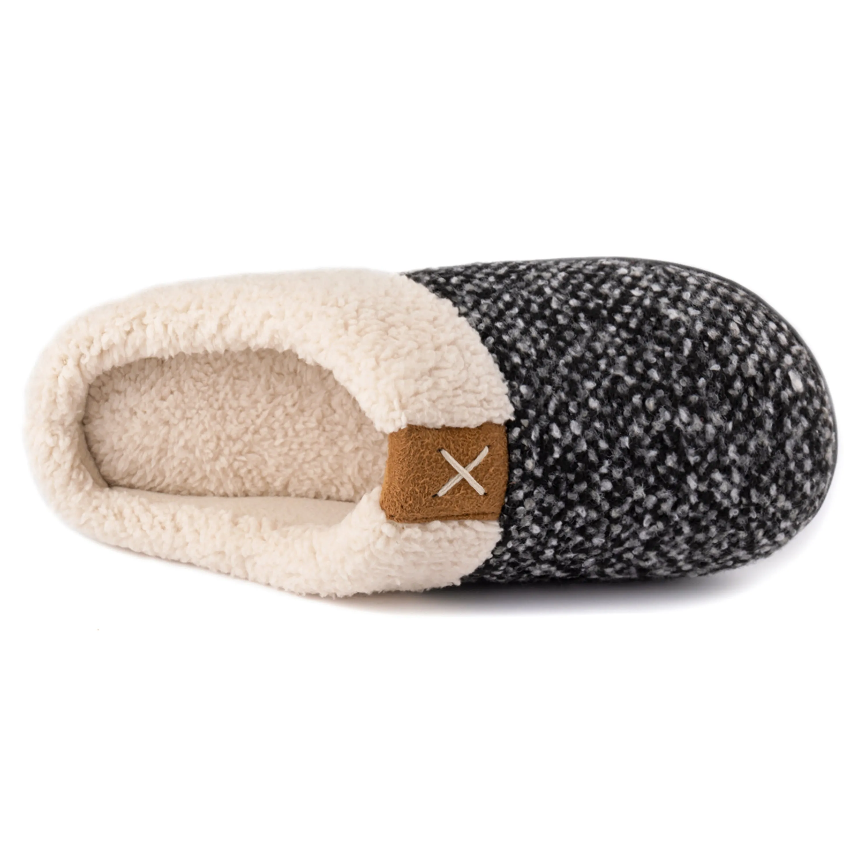 Women's Sherpa Collar Memory Foam Clog Slippers