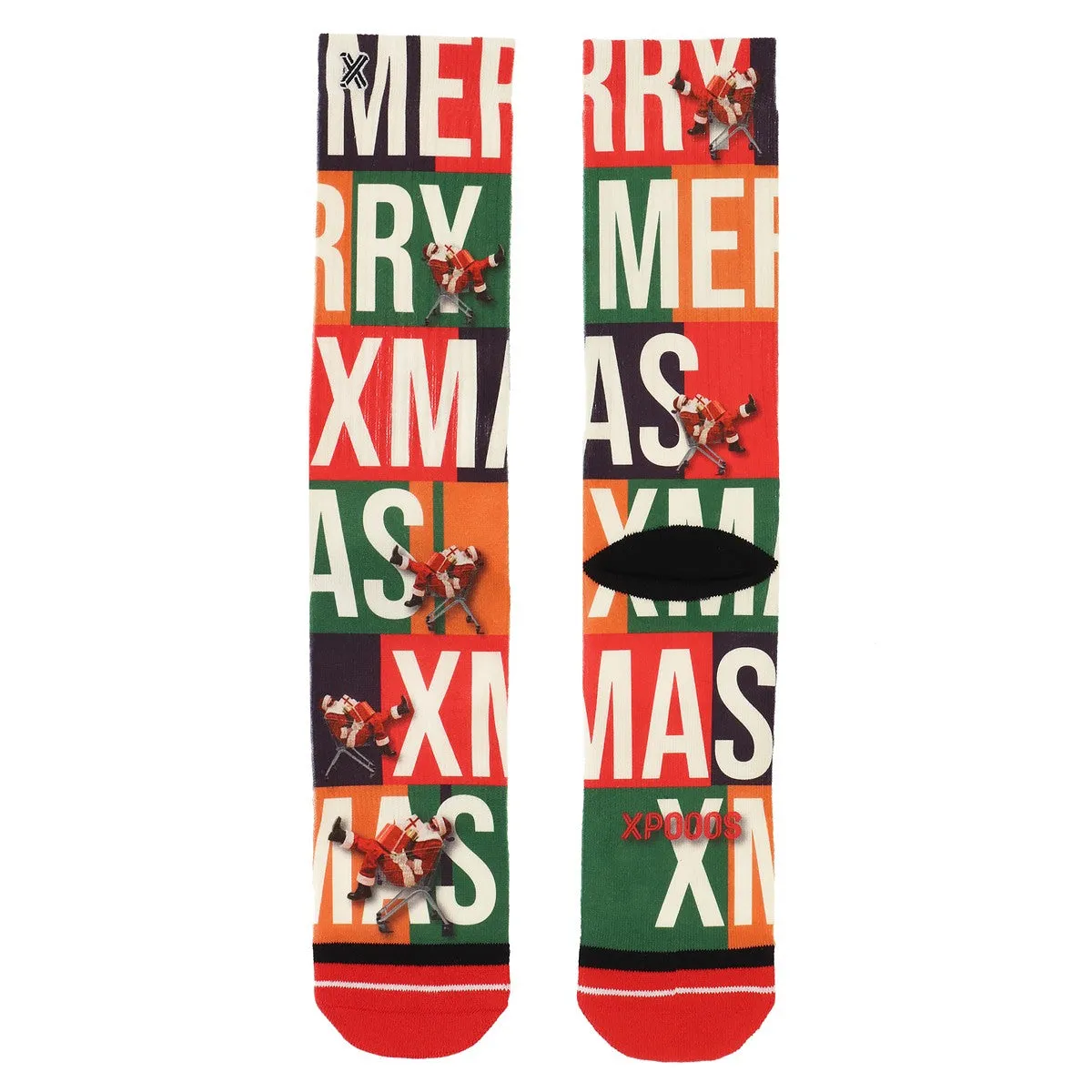 XPOOOS Socken Santa Shopping