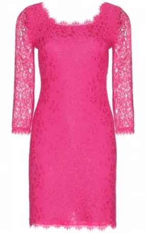 Zarita Lace Dress Fuchsia